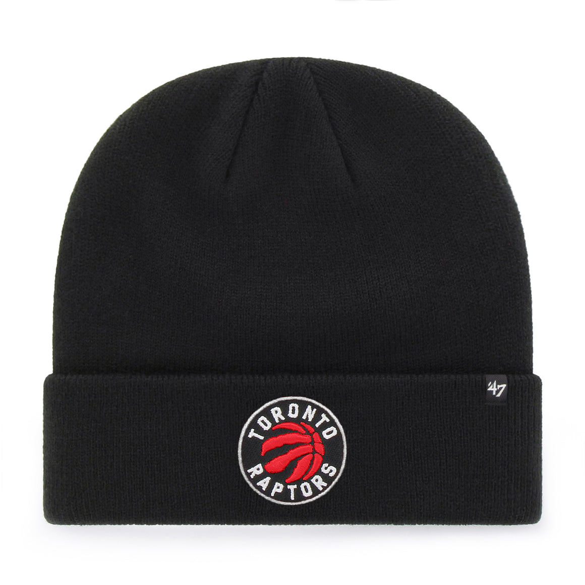 Men's Toronto Raptors NBA Raised Cuff Team Colour Knit Beanie Toque OS ...