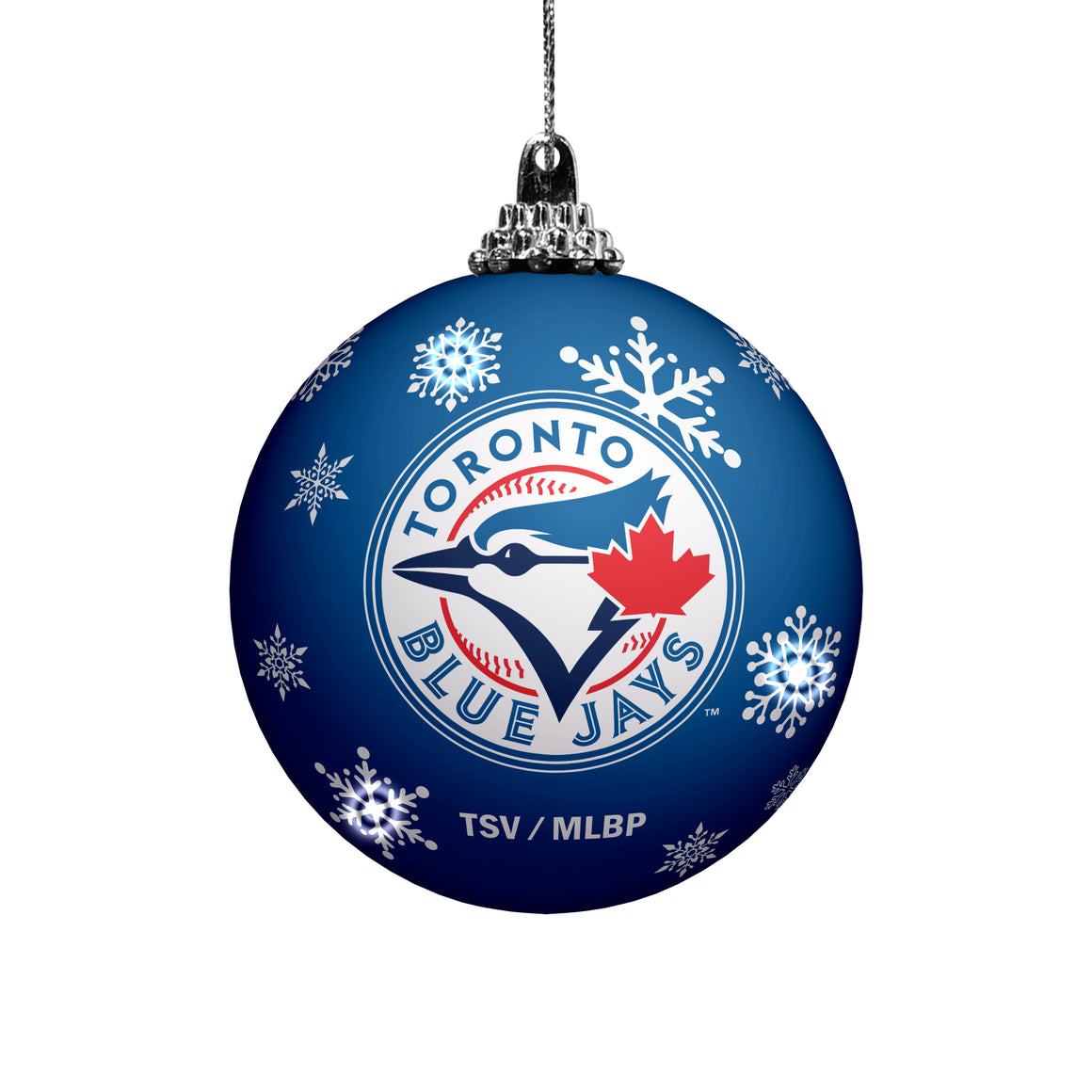 Toronto Blue Jays Primary Logo Light Up Single Ball Christmas Ornament