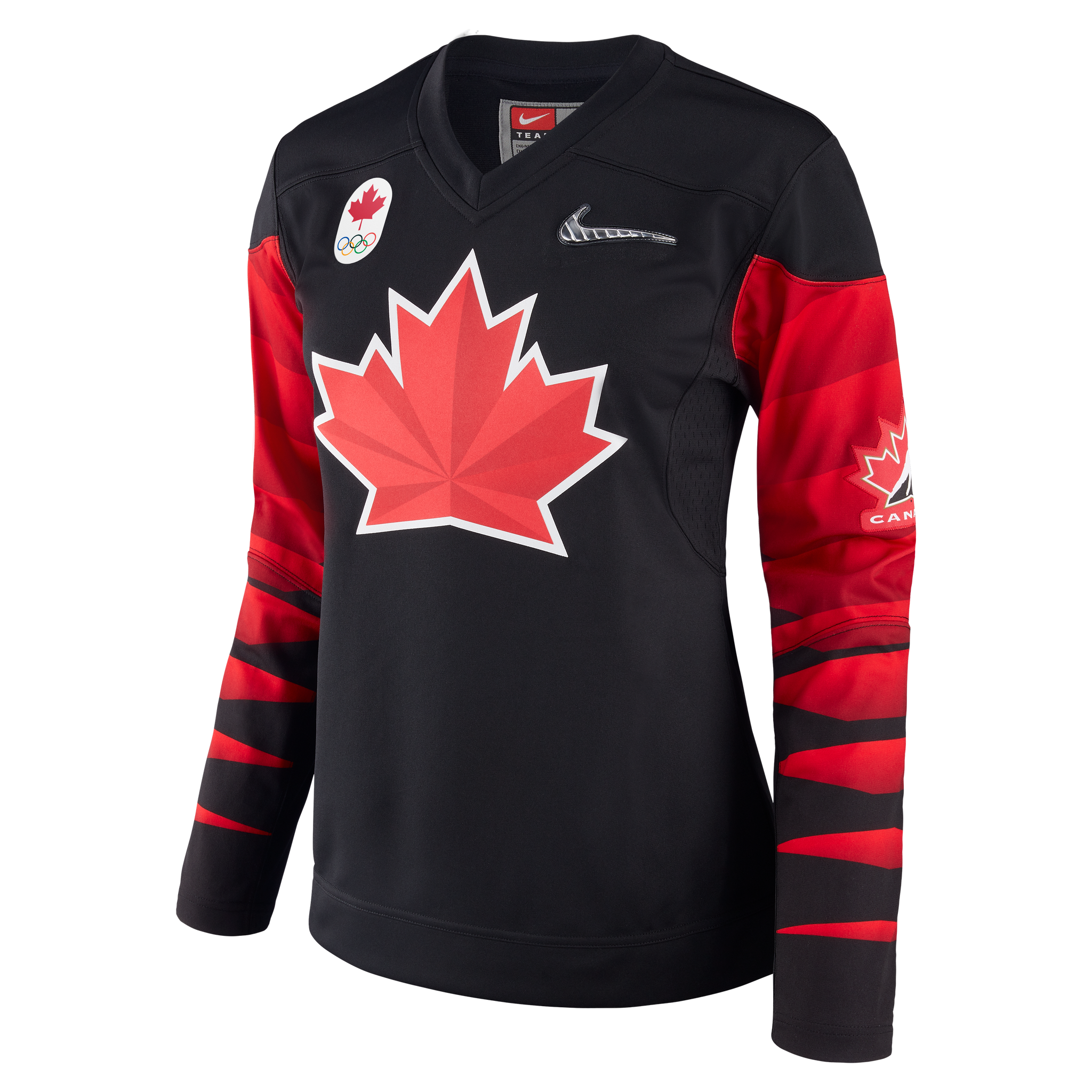 2018 Team Canada Nike Hockey Olympic Black Jersey Women's/Ladies