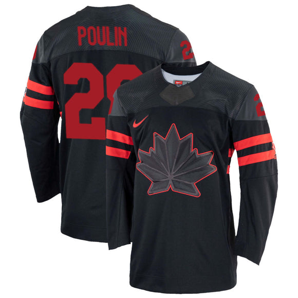 Men's Nike Black Hockey Team Canada IIHF 2022 Replica Olympics Marie-P ...