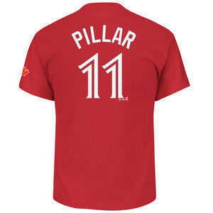 Men's Toronto Blue Jays Red Alternate Kevin Pillar Name Number T Shirt –  Bleacher Bum Collectibles