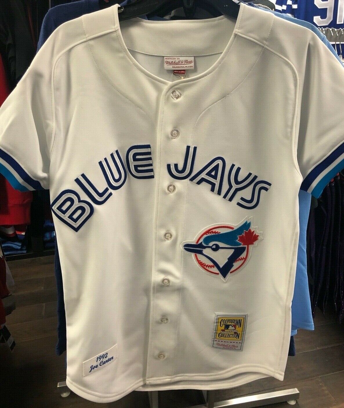 blue jays mitchell and ness jersey