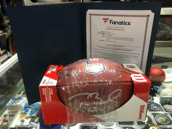 Tom Brady Tampa Bay Buccaneers Autographed Duke Pro Football with 