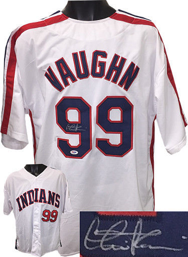 CHARLIE SHEEN SIGNED RICK WILD THING VAUGHN CLEVELAND INDIANS JERSEY