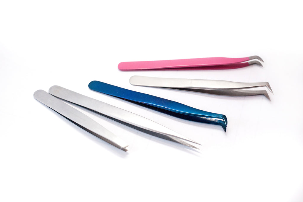 4 types of lash tweezers for extensions. Cartel Lash