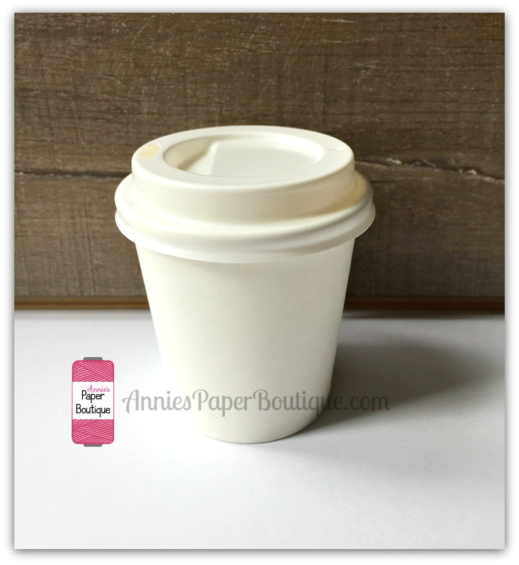 miniature paper coffee cups