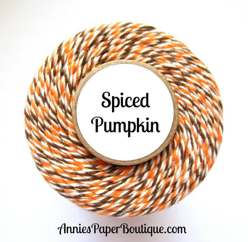 Spiced Pumpkin Trendy Bakers Twine - Pumpkin Orange, Natural, & Brown - Thanksgiving, Fall