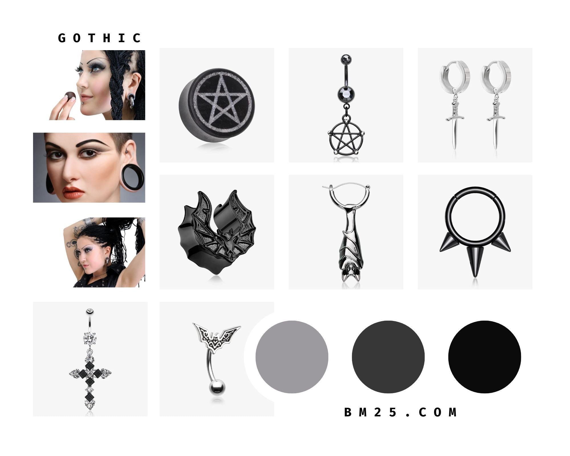Gothic Styled Body Jewlery Style Guide from Bm25.com