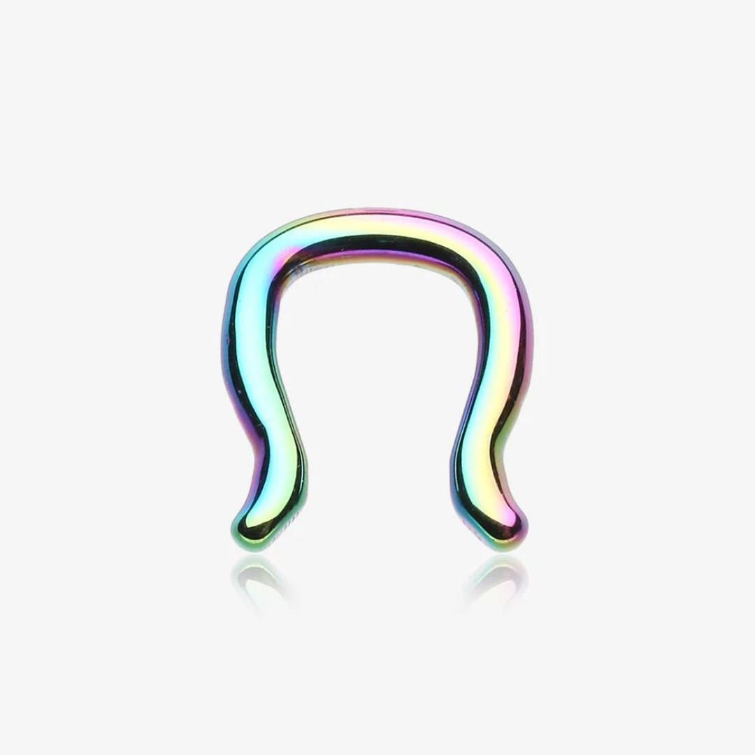 Classic Septum ring piercing retainer in a modern colorline rainbow coloring from bm25.com
