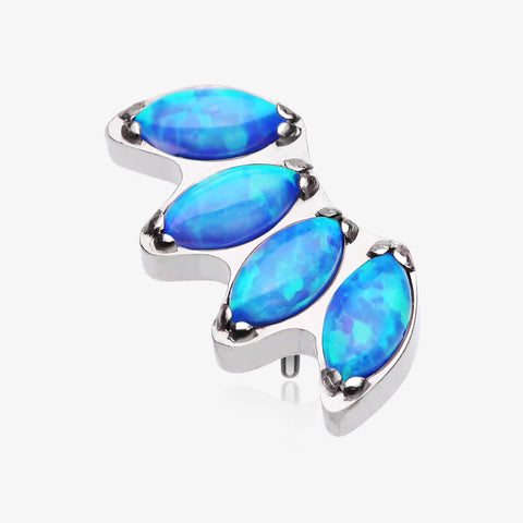 Titanium Blue hued fire opal jewelry from bm25.com