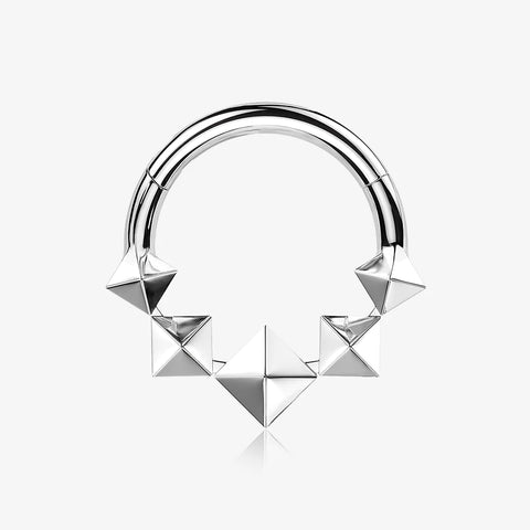 Titanium pyramid clicker ring body piercing jewelry from bm25.com