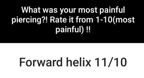 BM25 instagram follower rates forward helix piercing as most painful on the piercing pain scale