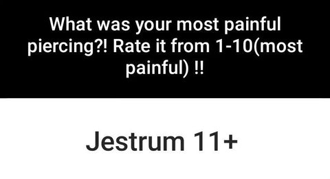 BM25 instagram follower rates jestrum piercing as most painful on the piercing pain scale