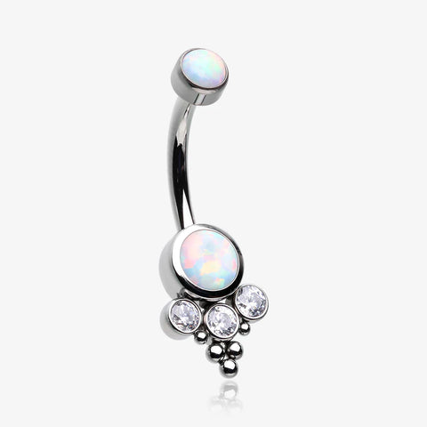 Fire opal jewelry Titanium belly ring body piercing jewelry from bm25.com