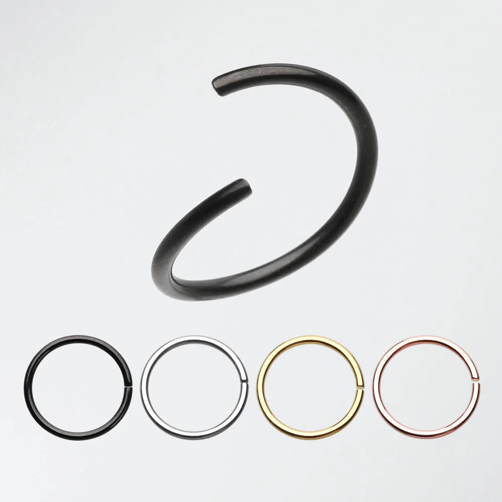 Bendable hoop body jewelry piercing hoops