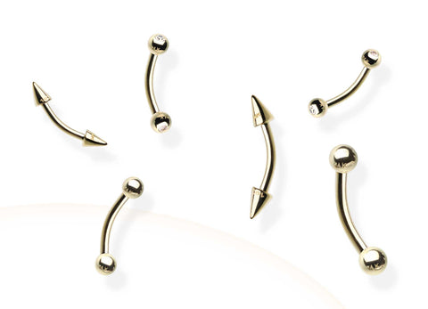 externally threaded curved barbell body jewelry from bm25.com