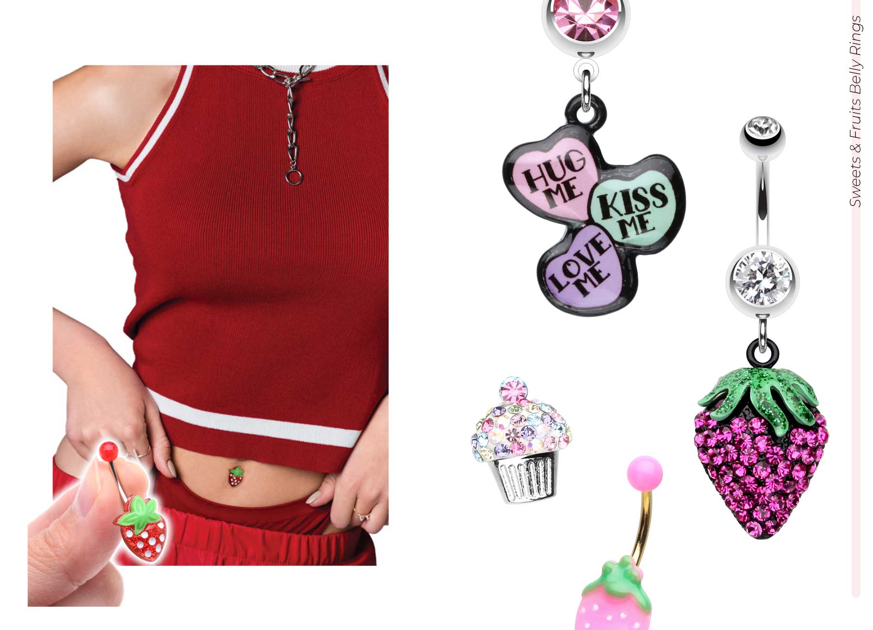 Classic and cute themed navel piercing barbells from bm25.com
