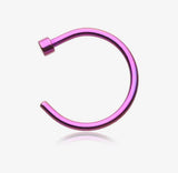 Colorline Basic Nose Hoop Ring with bright shiny purple PVD finish.
