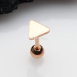 Rose Gold Flat Triangle Top Cartilage Tragus Barbell Earring