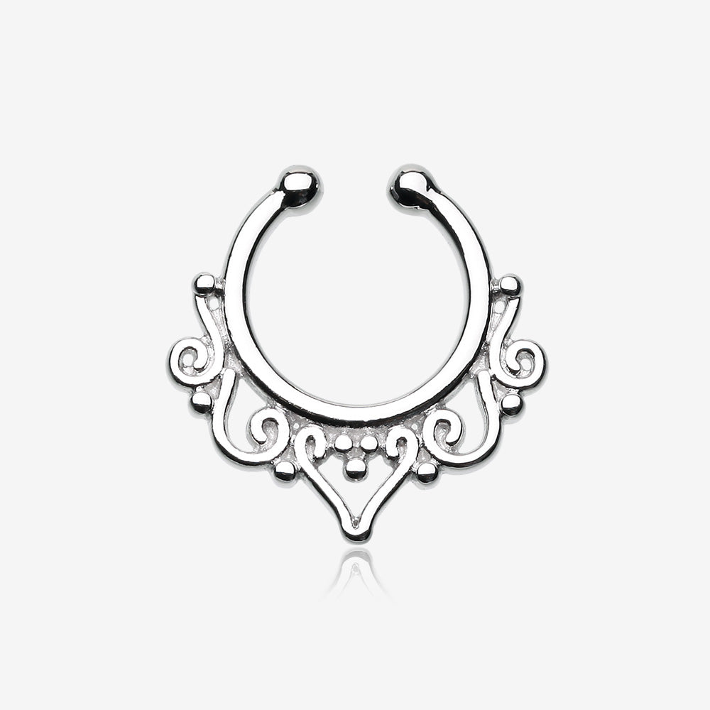 Goddess Filigree Fake Septum Clip-On Ring