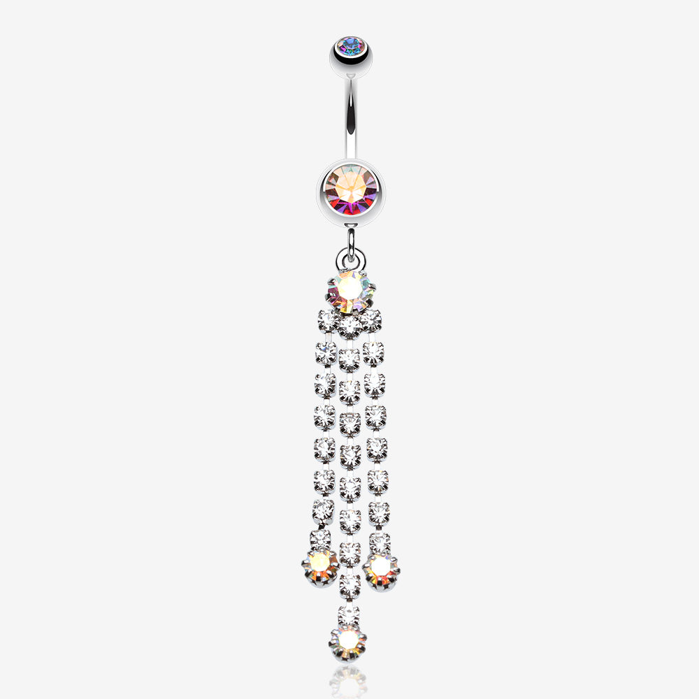 Cascading Sparkle Belly Button Ring