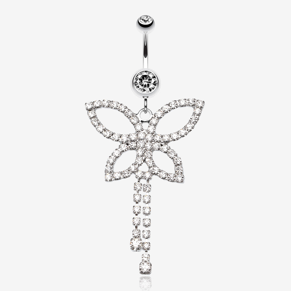 Classic Butterfly Sparkle Belly Ring