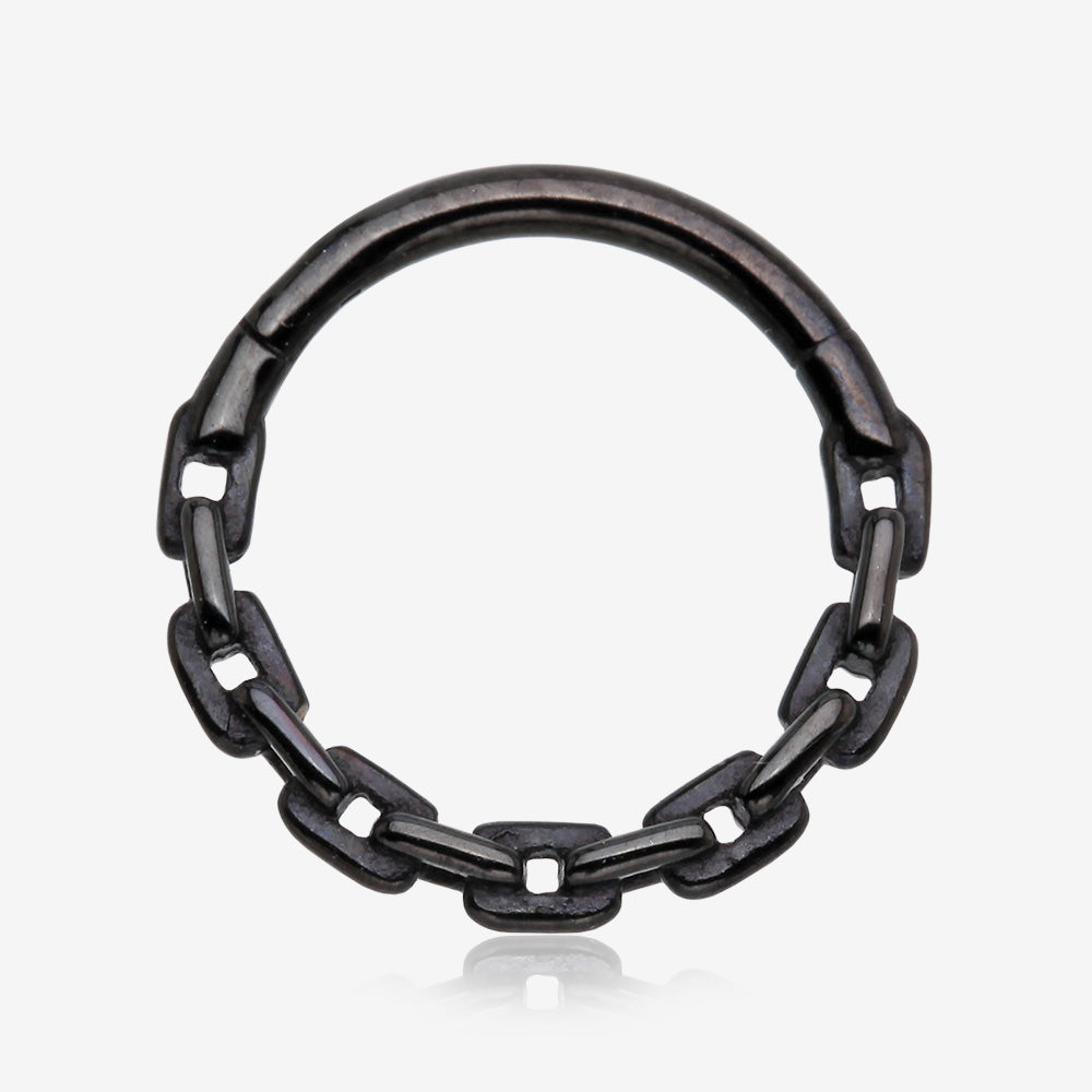 Blackline Classic Chain Link Clicker Hoop Ring