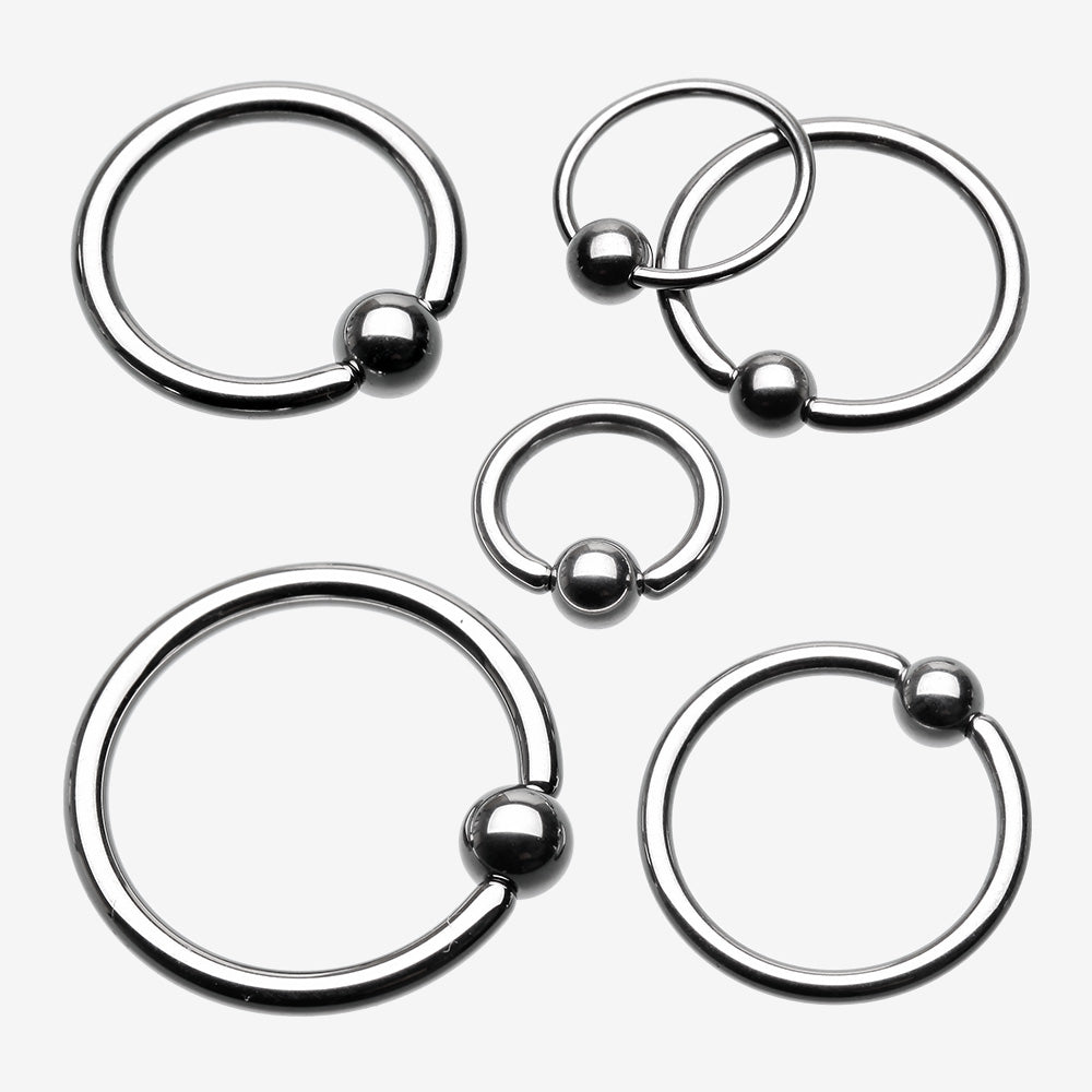 Titanium Screw Ball Captive Ring for Various Piercings