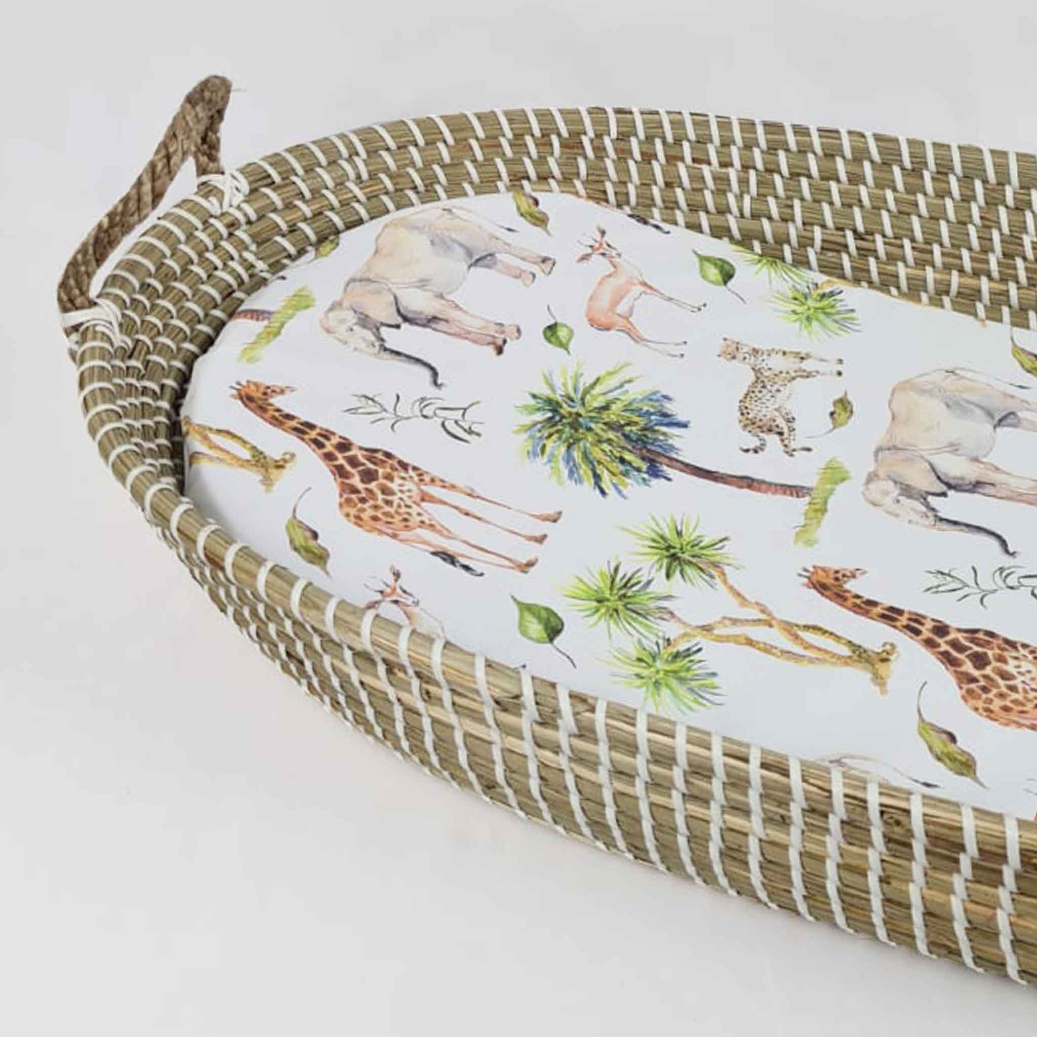 Changing Basket Mat Liner Wild Safari Mama Shack