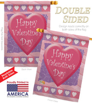 Valentine Heart - Valentines Spring Vertical Impressions Decorative Flags HG101047 Made In USA Nav Image 2