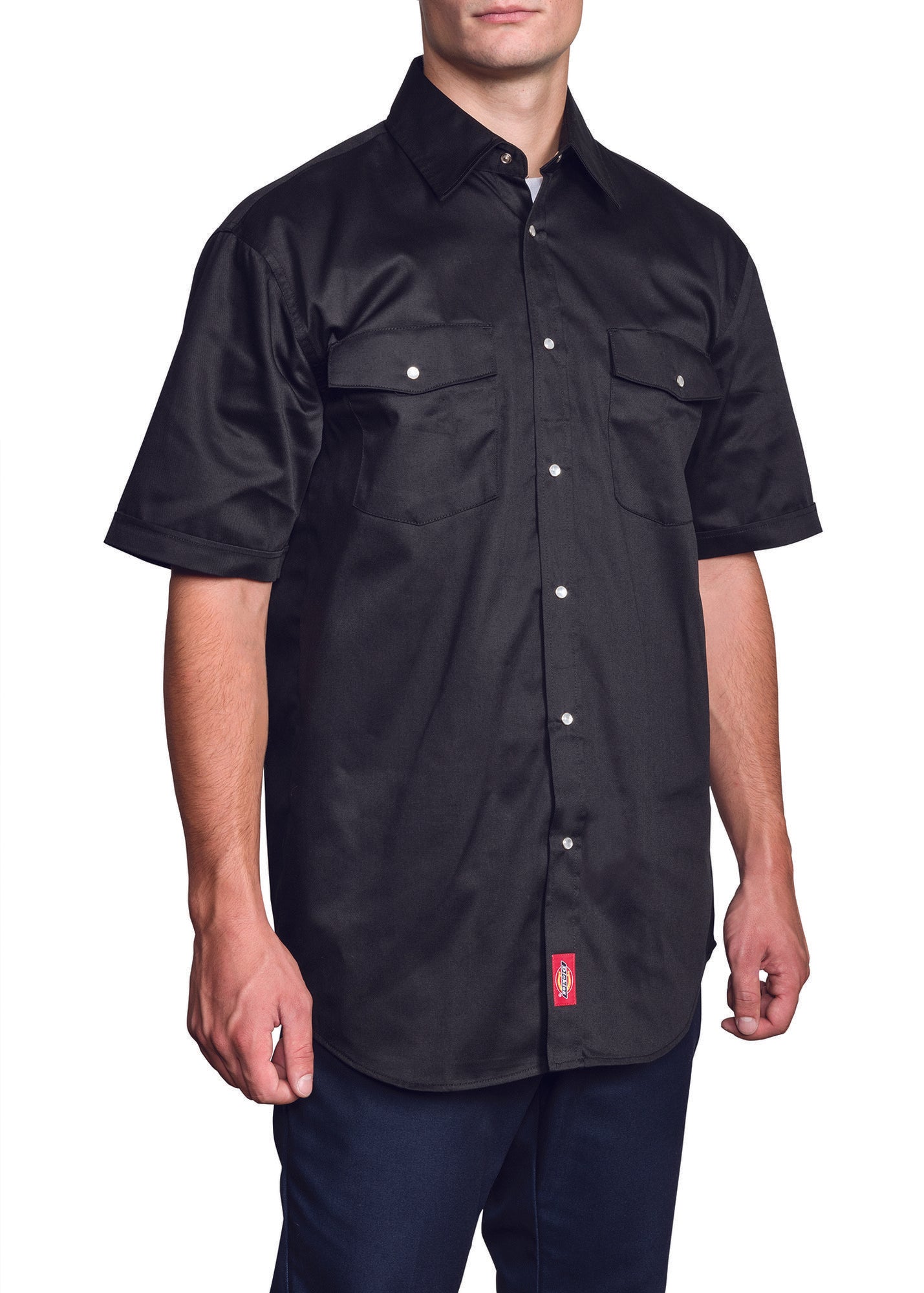 dickies snap button shirt