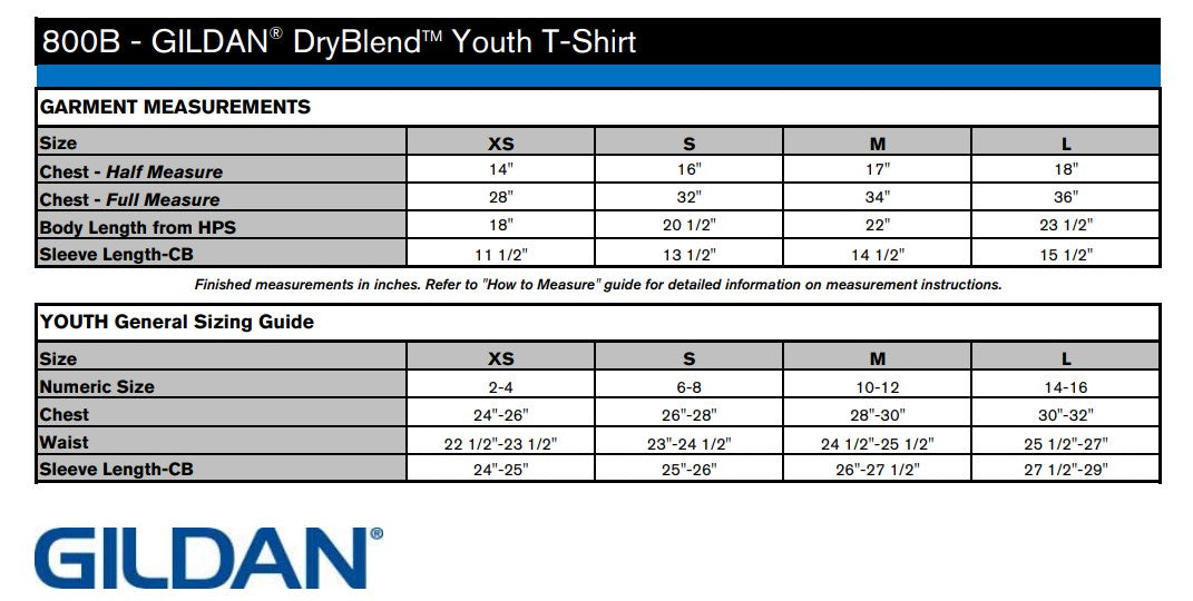Gildan® Youth DryBlend® 50/50 T-Shirt – B&H Canvas