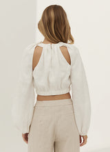 Depart Removable Sleeve Blouse -Ivory
