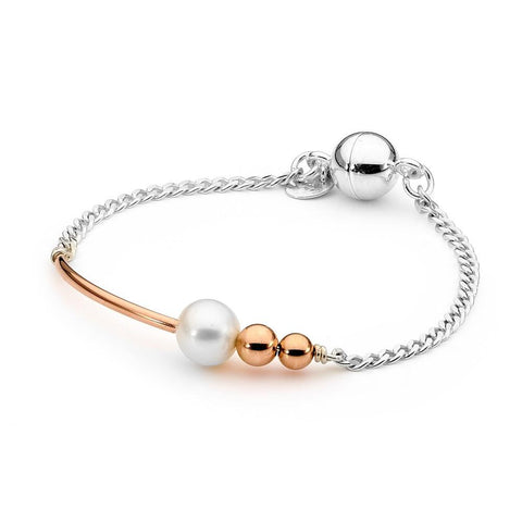 Leoni & Vonk pearl and rose gold bracelet