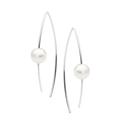Leoni & Vonk sterling silver and pearl ear wire earring