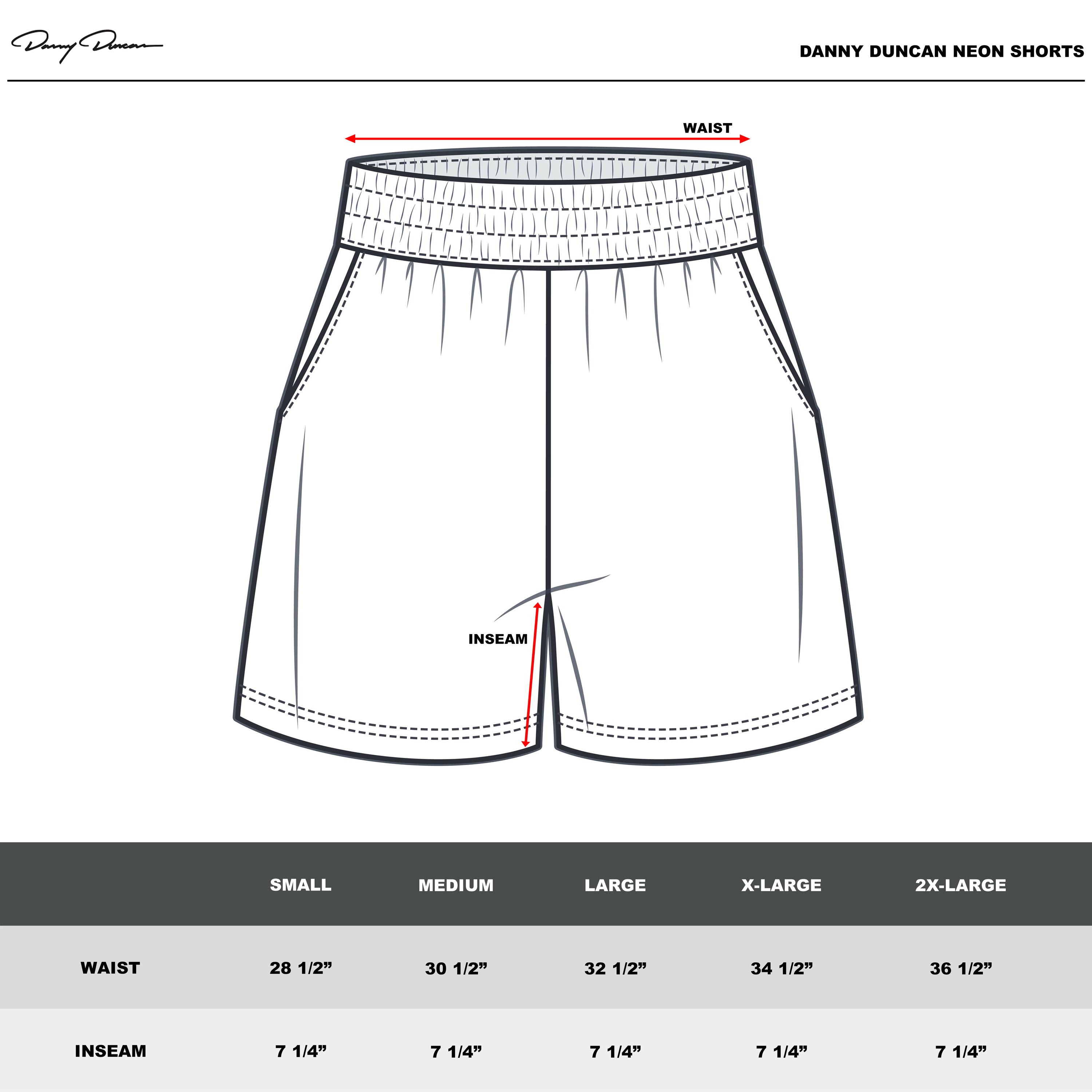 Sizing Charts – Danny Duncan