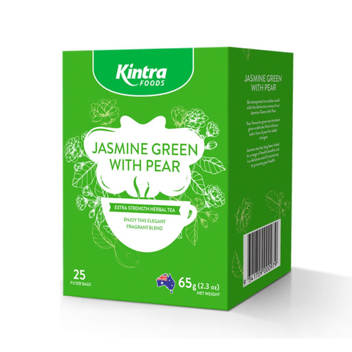 KINTRA FOODS Herbal Tea Bags Jasmine Green with Pear - 25 Bags