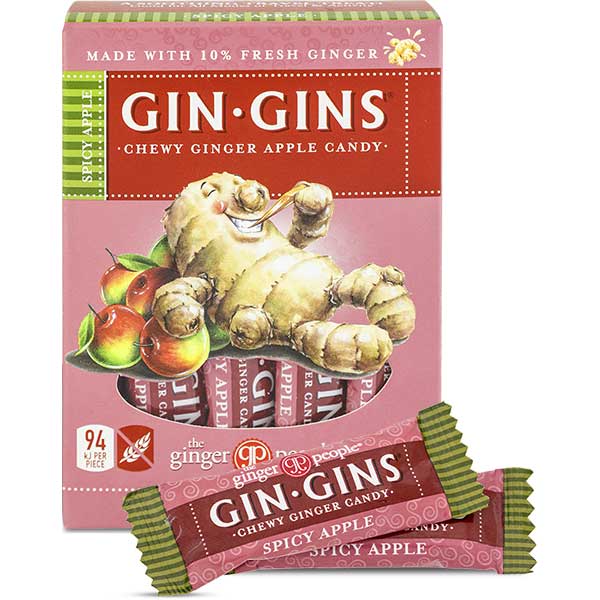 The Ginger People Gin Gins Ginger Candy Chewy Spicy Apple 84g