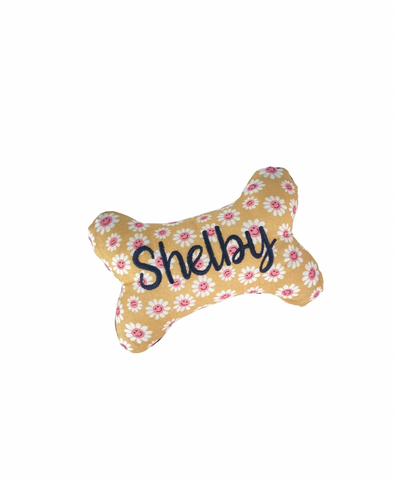 Smiley Daisy Personalized Dog Toy. Dog toy. Personalized chew toy for dog