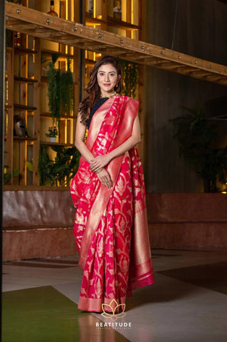 soft organza saree