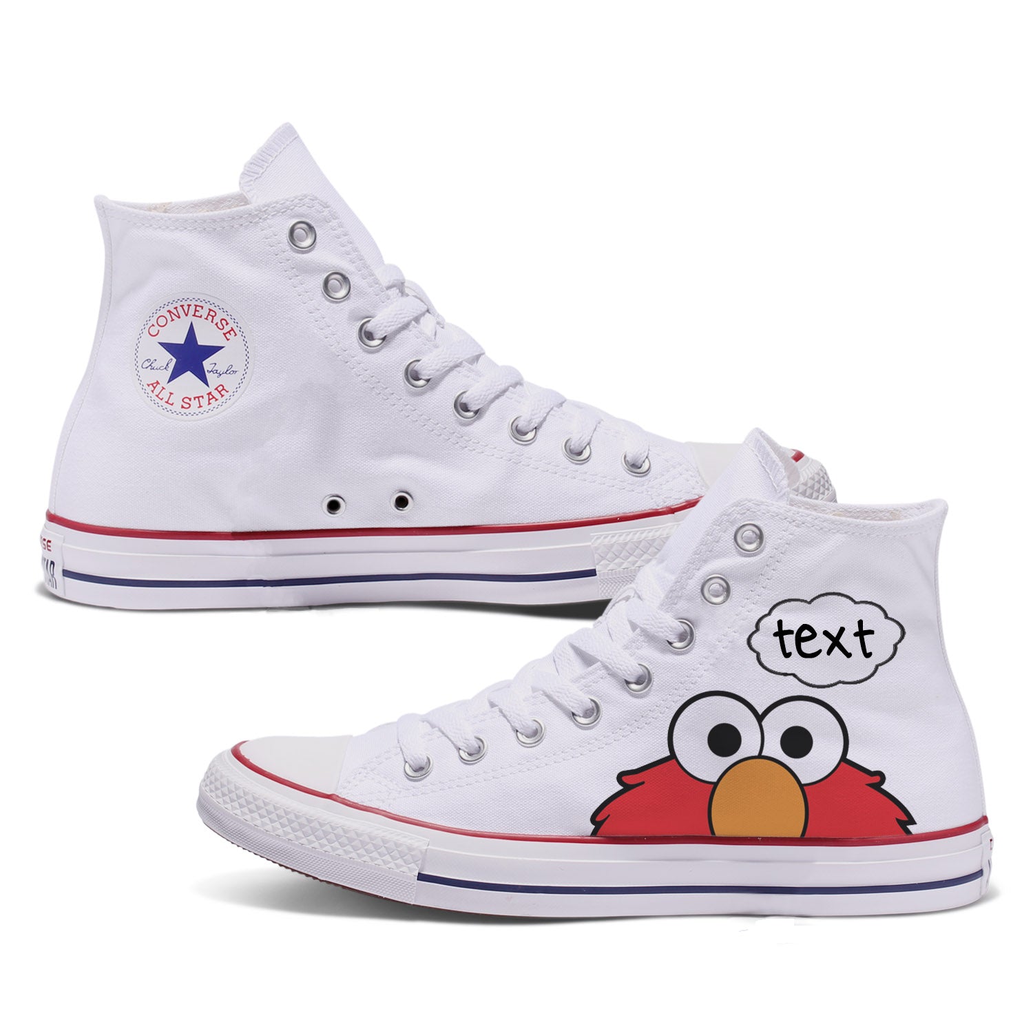 Elmo Kids Custom Converse - Bump Shoes