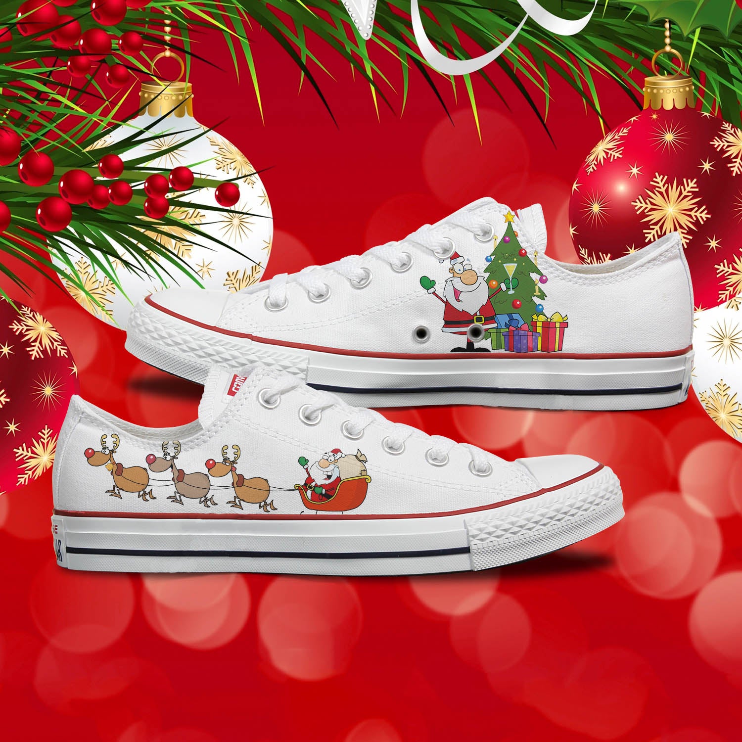 christmas converse shoes