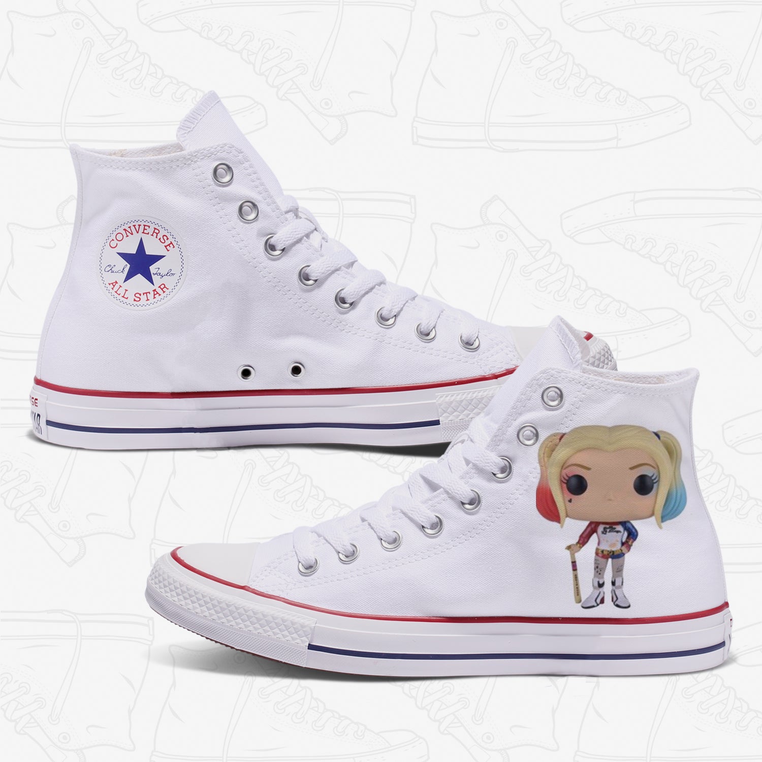 harley quinn chuck taylors