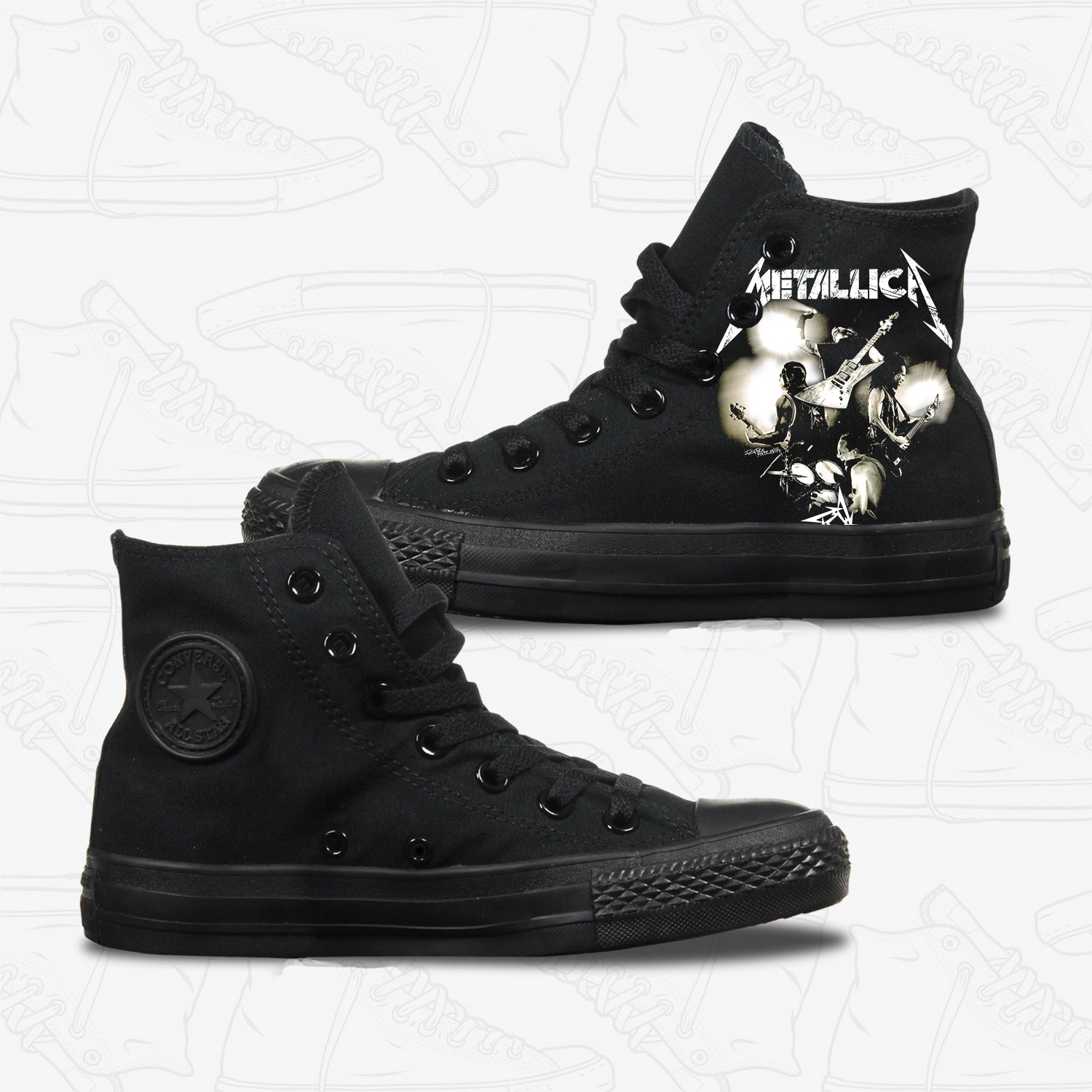 Converse Custom Metallica Adult Shoes 