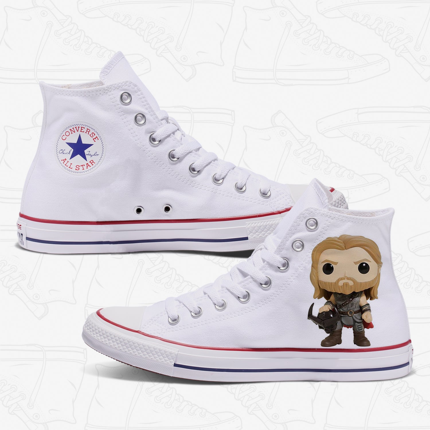 Converse Custom Thor Adult Shoes White 