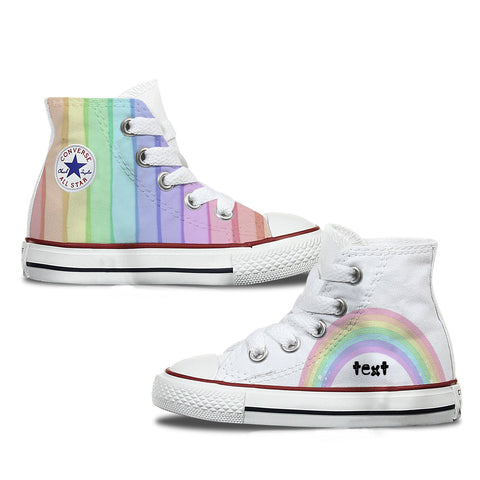 Converse Custom Rainbow Kids Shoes 