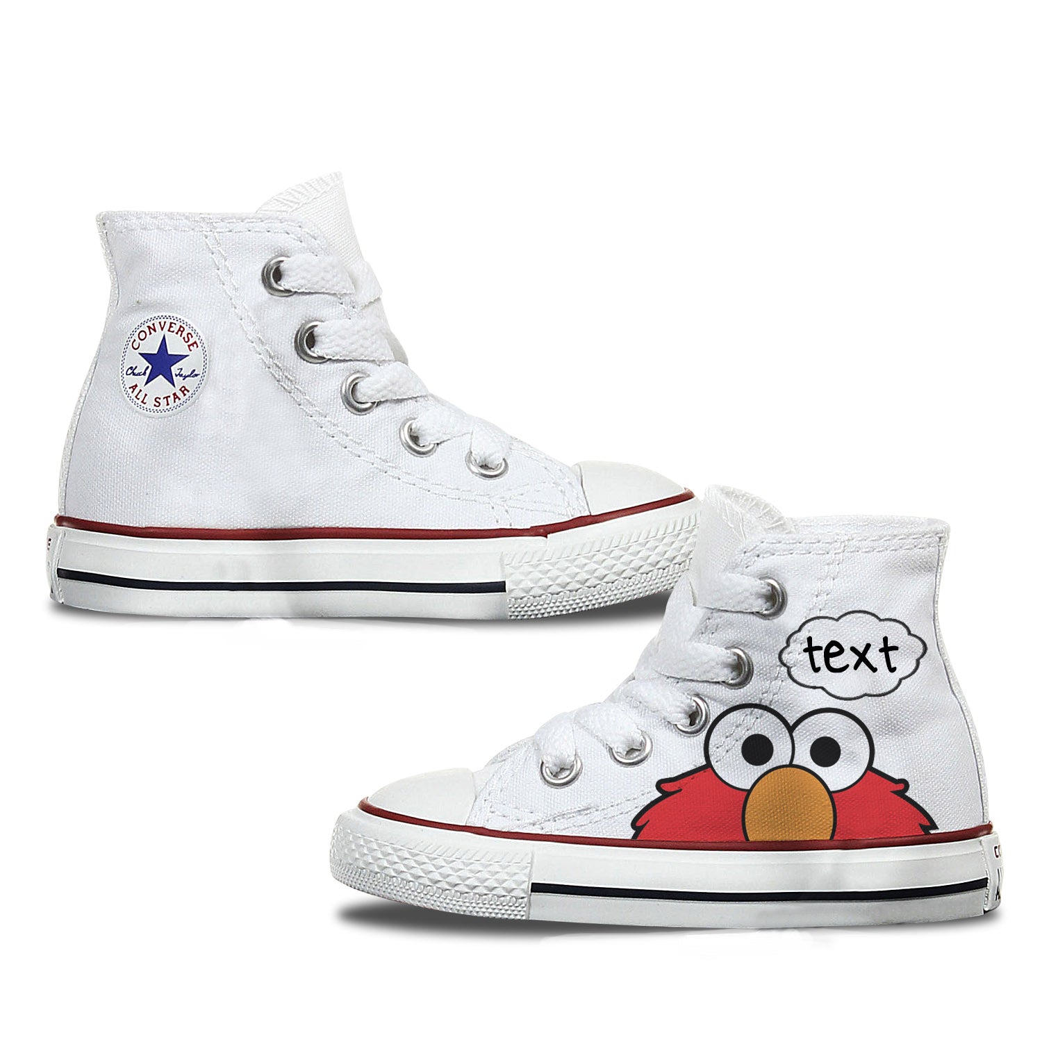 Elmo Kids Custom Converse – Bump Shoes