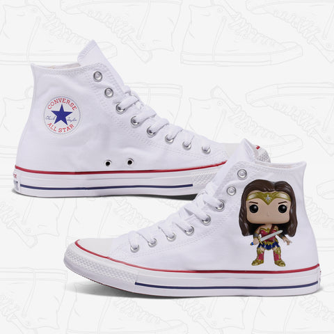Converse Custom Wonder Woman Adult Shoes White | Bump – Bump Shoes