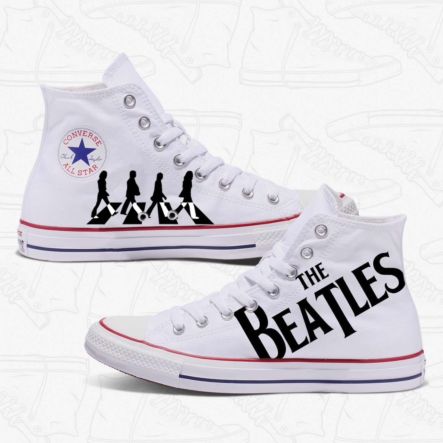 Converse Custom The Beatles Adult Shoes | Bump – Bump Shoes