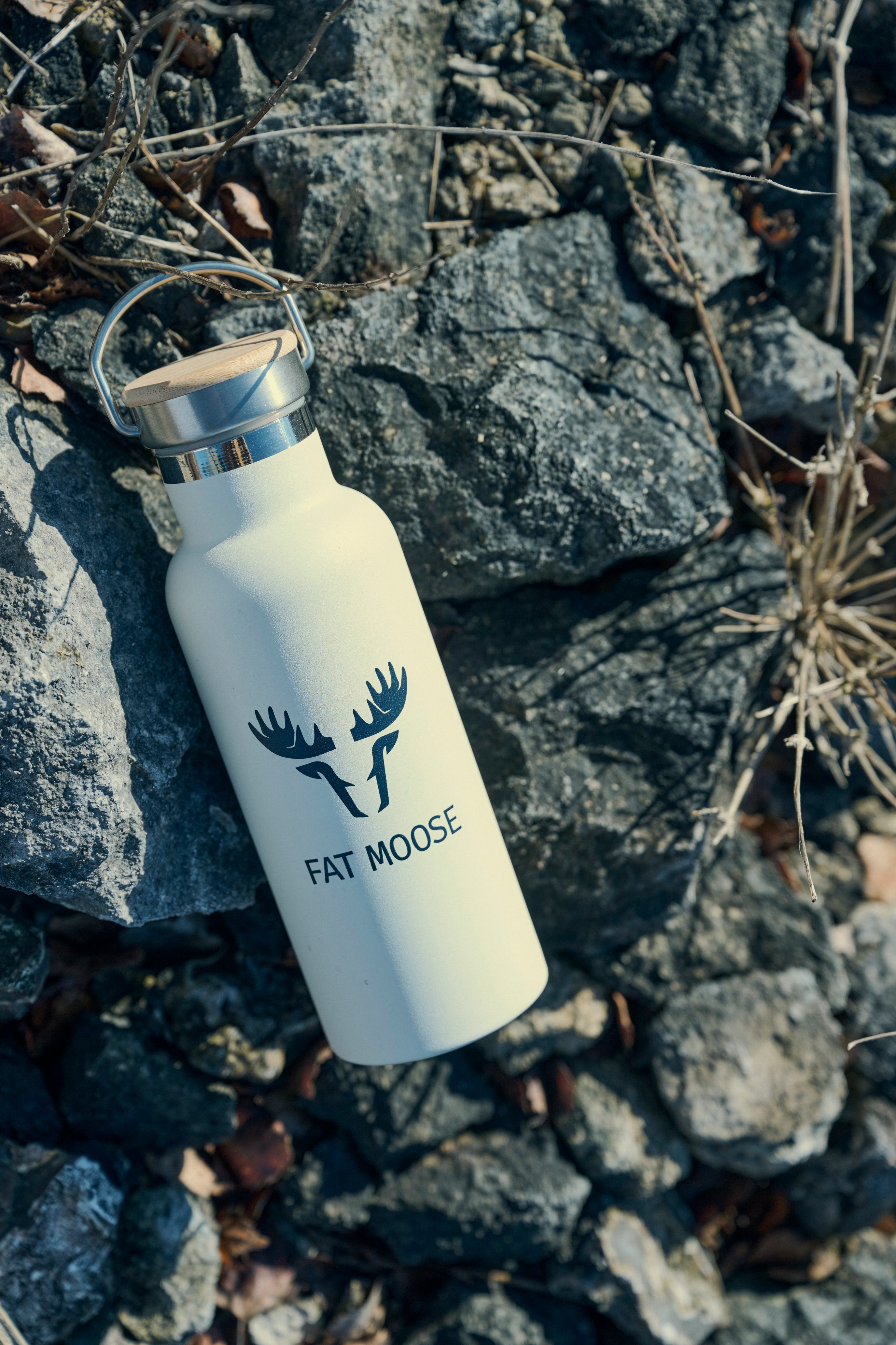 Billede af FAT MOOSE METAL WATER BOTTLE - Dark Navy